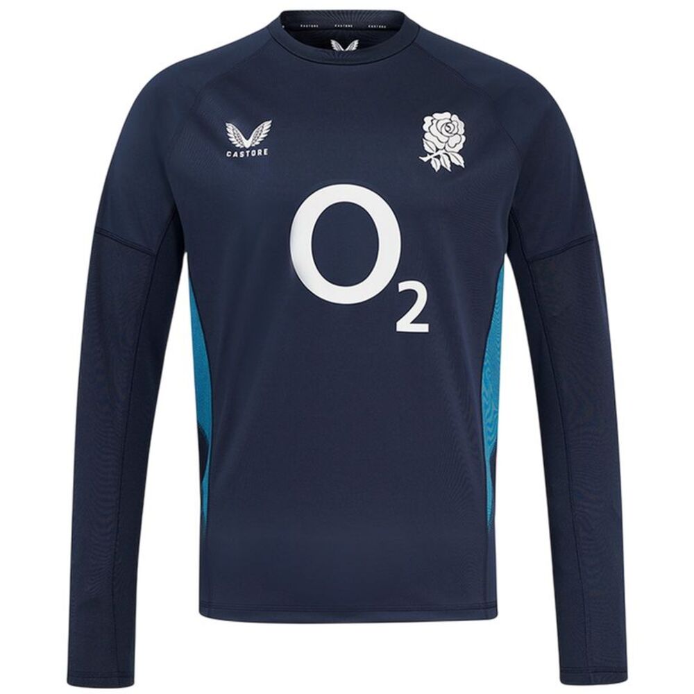 Castore Mens 25/26 England Red Roses Drill Top / Ink/Storm